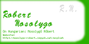 robert mosolygo business card